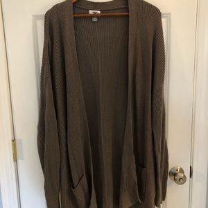 Old Navy Brown Charcoal Cardigan XL